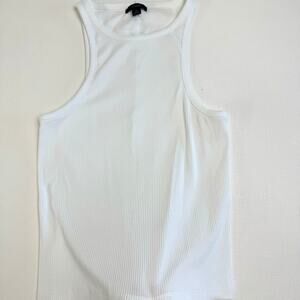 White JCrew Racerback tank top size M